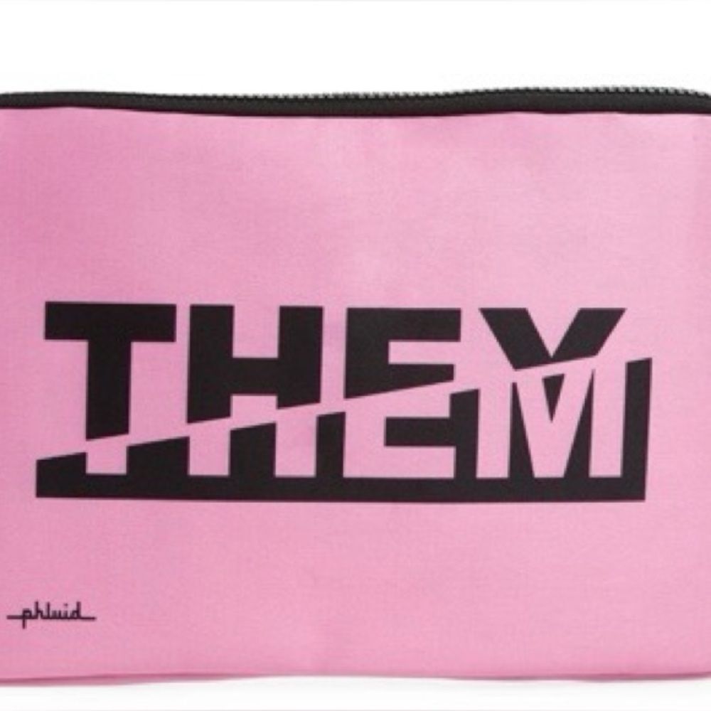 THEY/THEM Pink Laptop case by — Bold Statement Accessory